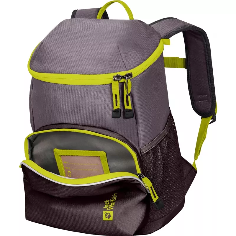 Mochila Jack Wolfskin Erlebnis Pack – lilás/amarelo-neon, 11 L