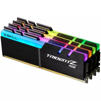 DIMM 32 GB DDR4-3600 (4x 8 GB) Quad-Kit, memória preta, F4-3600C16Q-32GTZRC, Trident Z RGB, INTEL XMP