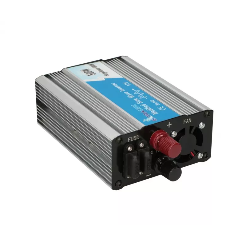 Conversor de tensão para automóvel Extralink OPIM-500W 12V, 500W onda modificada, caixa de alumínio, refrigeração ativa