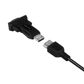 Adaptador LogiLink AU0002F RS-232 USB 2.0 macho Preto