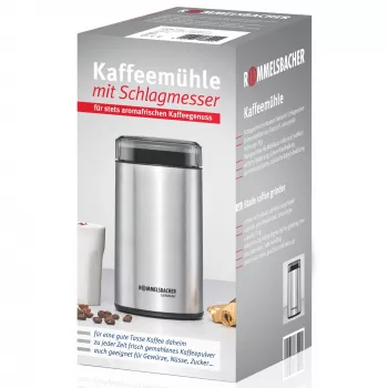 Moinho de café Rommelsbacher lâmina de impacto EKM 100 aço inoxidável