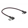 Cabo USB DeLOCK EASY-USB 2.0 ficha Type-A para ficha Type-C angular 0,2 m preto