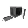 DeLOCK 43417 Armário de rede de 10 polegadas 6U com porta de vidro, preto