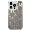 Karl Lagerfeld KLHCP14XLMNMS iPhone 14 Pro Max 6.7 capa rígida prateado / prateado Liquid Glitter Monogram