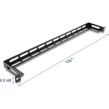 Conjunto de montagem DELOCK 67462 preto metal para racks de 19 polegadas painel em L com fixação para abraçadeiras de cabos
