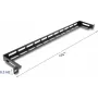 Conjunto de montagem DELOCK 67462 preto metal para racks de 19 polegadas painel em L com fixação para abraçadeiras de cabos