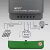 Controlador de carga solar MPPT QOLTEC 10A para sistemas de 12V/24V com ecrã LCD