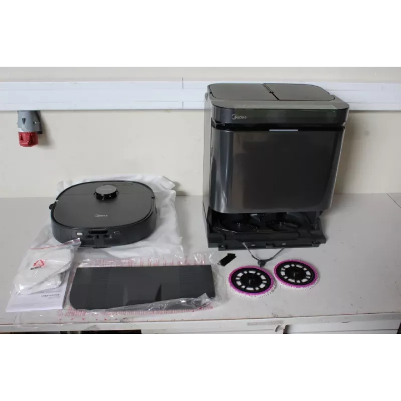 ESGOTADO. Aspirador robô Midea V15 | ESGOTADO. Aspirador robô Midea | V15 | Húmido e seco | 5200 mAh | Depósito de pó 3 L | 16200 Pa | Preto | USADO, SUJO, RISCADO