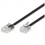 Cabo telefónico Microconnect MPK463S de RJ11 para RJ45, 15 m, preto