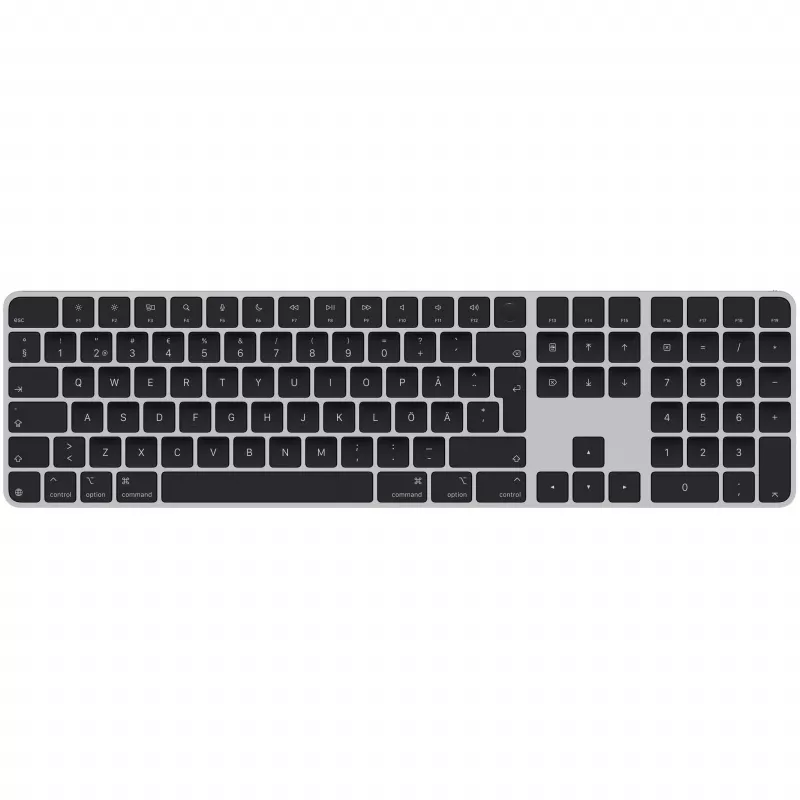Teclado Apple Magic universal USB + Bluetooth QWERTY sueco preto