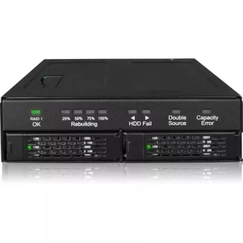 Caixa para disco icy dock MB902SPR-B R1 preto 2,5 polegadas SATA