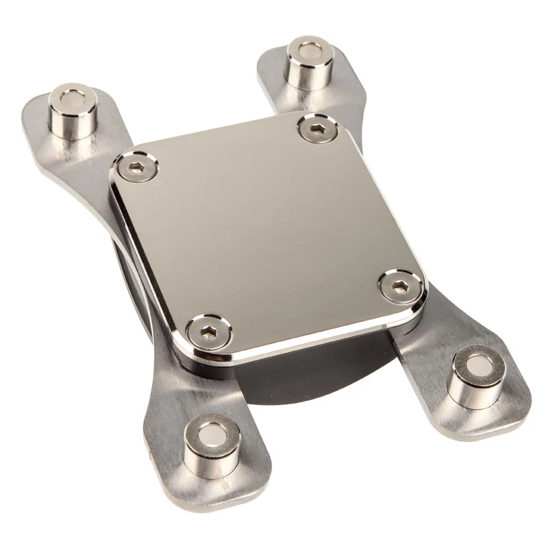 Bloco de refrigeração líquida Aqua-Computer 21703 — Acetal/Níquel, socket AM4, 111×75×22 mm, Preto/Prata