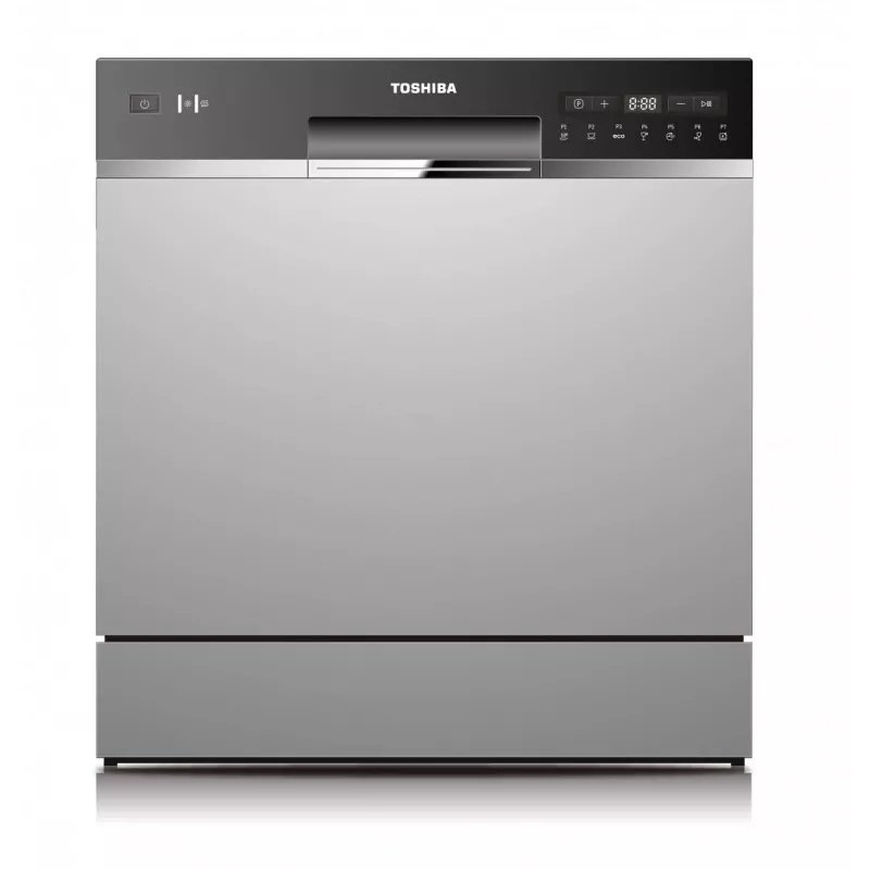 Máquina de lavar louça de encastrar Toshiba DW-08T2EE(S)-PL — 8 serviços, classe de eficiência energética F, 49 dB, 55×59×50 mm