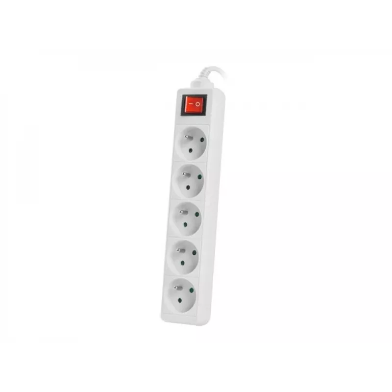 Extensão elétrica Lanberg PS1-05E-0150-W 1,5 m 5 tomadas AC Interior Branco