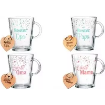 Conjunto de chávenas de chá de vidro ritzenhoff & breker BESTER OPA 2 peças — apto para máquina de lavar loiça
