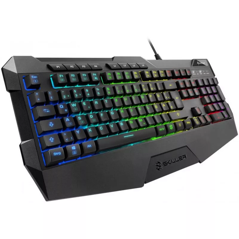 Teclado Sharkoon SKILLER SGK4 Gaming USB QWERTZ alemão preto