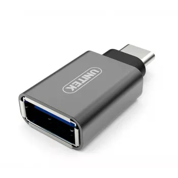 Adaptador de interface/género UNITEK Y-A025CGY USB Type-C para USB Type-A, metal