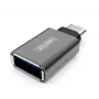 Adaptador de interface/género UNITEK Y-A025CGY USB Type-C para USB Type-A, metal