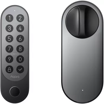 Fechadura de porta inteligente Aqara EL-D02D-B Bluetooth Código de chave Cartão RF