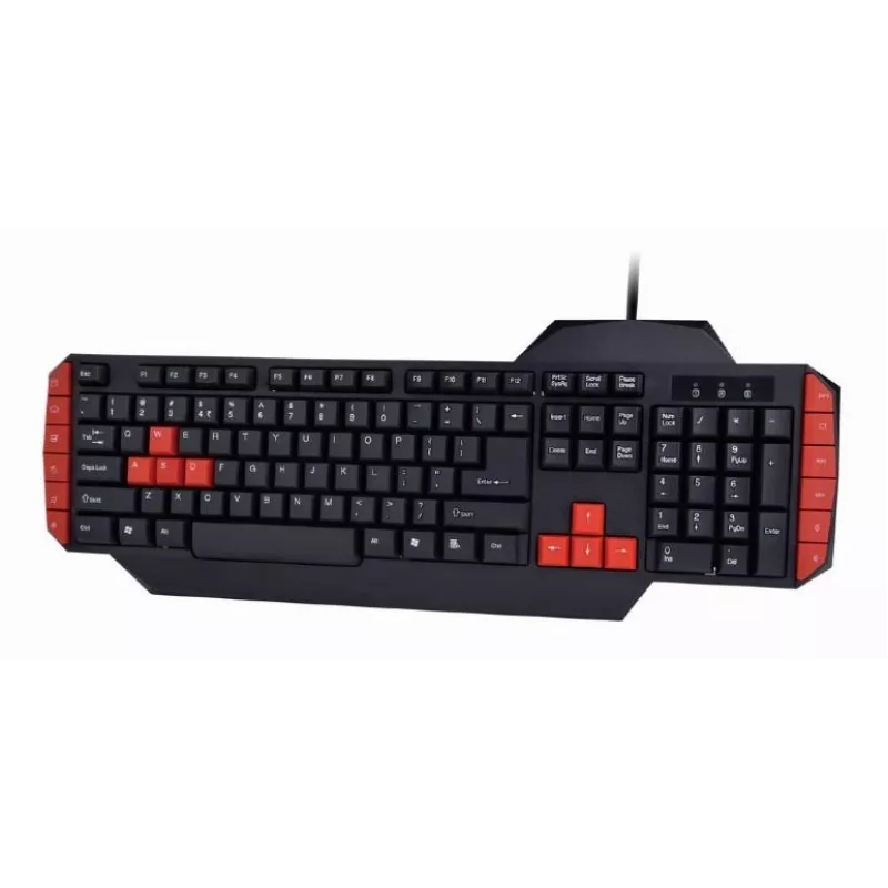 Teclado gaming GEMBIRD GGS-UMG4-02 104 teclas Full-Size USB QWERTY US-Inglês com rato, preto
