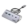 Hub USB Unitek H1337AGY01 – 4 portas (2×USB-C, 2×USB-A), até 5 Gbit/s por porta, alumínio, prateado