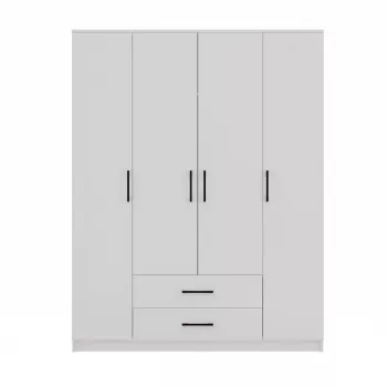 Topeshop ROMANA 160 BIEL KPLB Roupeiro/armário de quarto 11 prateleiras 4 porta(s) branco