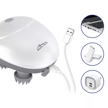 Massajador de cabeça MEDIA-TECH MT6524 – design portátil, intensidade ajustável