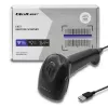 Leitor laser de códigos de barras 1D CCD Qoltec 50866, USB, preto