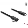 Cabo ótico ativo DELOCK USB Type-C para Type-C 10 Gbit/s, conectores angulares, 5 m