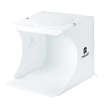 Fotobox com iluminação LED, 24x23x22 cm