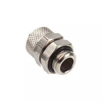 Conector reto G1/4 polegadas para 10/8 mm - prateado brilhante
