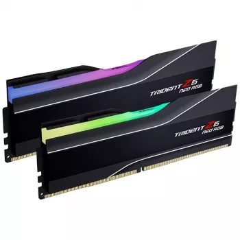 G.Skill Trident Z5 Neo RGB - DDR5 - Kit - 32GB: 2 x 16GB - DIMM 288-PIN - 6400 MHz / PC5-51200 - CL32 - on-die ECC - preto mate (F5-6400J3239G16GX2-T