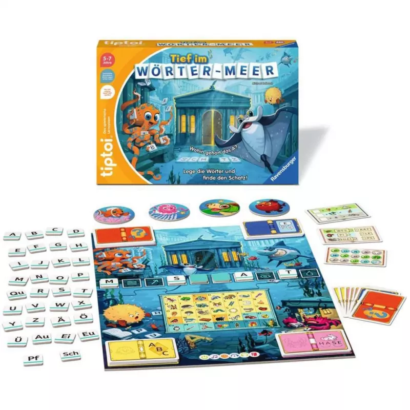 tiptoi Tief im Wörtermeer, jogo de tabuleiro