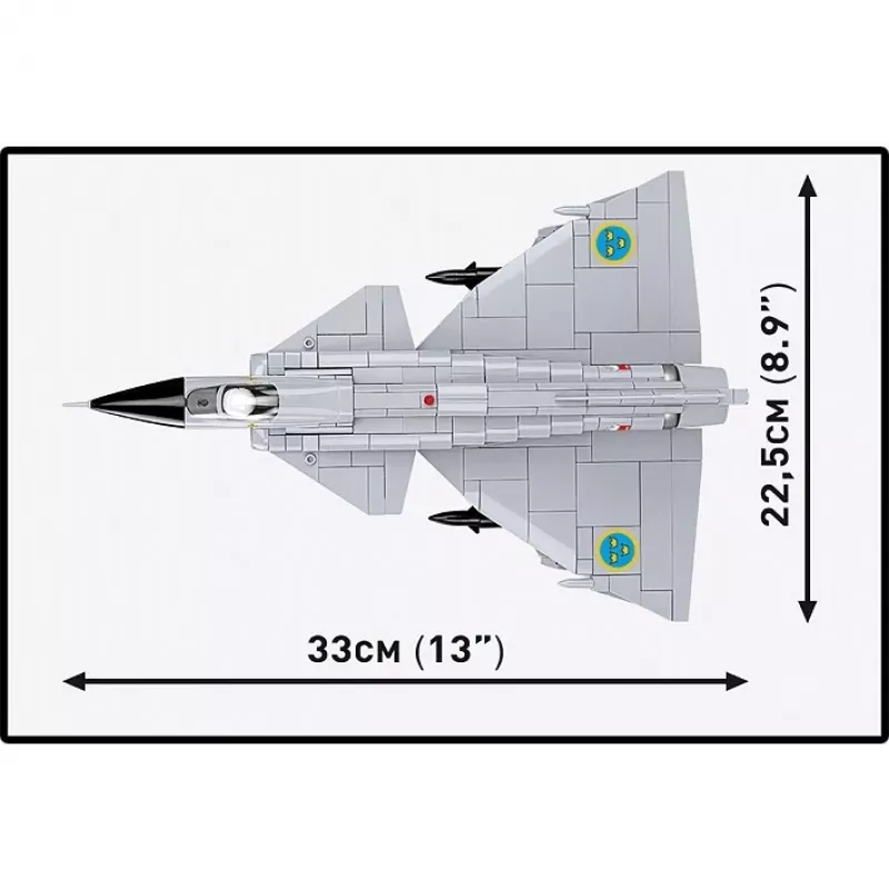 Conjunto de construção Cobi Blocks Saab AJ 37 Viggen 881 peças