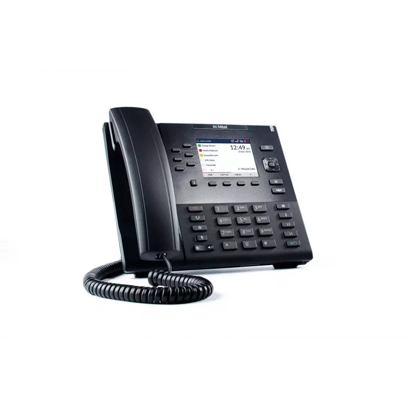 Telefone IP Mitel 80C00002AAA-A preto 9 linhas LCD