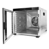 Desidratador Rommelsbacher DA1050, aço inoxidável, 5 níveis (10 tabuleiros de aço inoxidável), regulável 35–75 °C, temporizador de 99 h, 1,6 m² de superfície de secagem