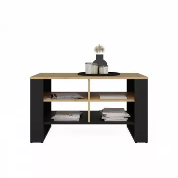 Mesa de centro top e shop Topeshop STOLIK KAWOWY ŁAWA MODERN 4P carvalho Artisan preto
