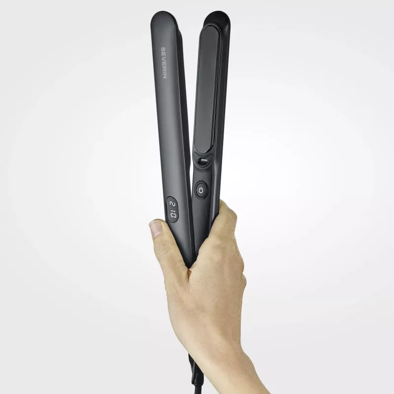 Severin HG 622 alisador de cabelo, preto/cinzento