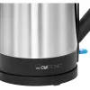 Chaleira elétrica Clatronic 1,5 L 2200 W preto aço inoxidável