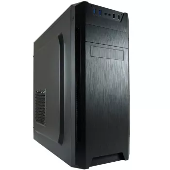 LC Power Classic 7040B - MDT - ATX - sem fonte de alimentação - preto, alumínio escovado / preto - USB/áudio