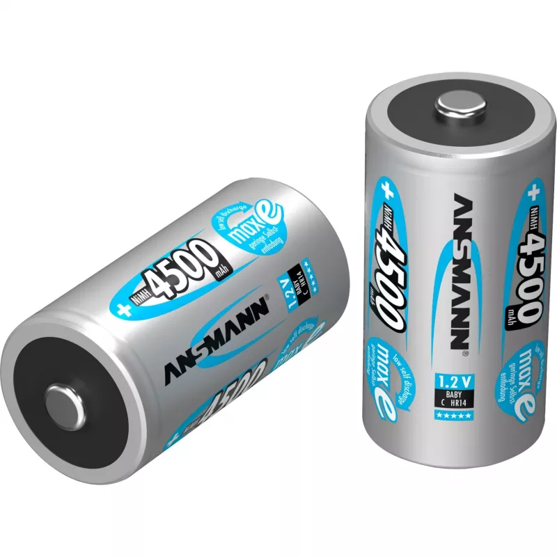 1x2 pilha recarregável Ansmann maxe NiMH Baby 4500 mAh alemã (5035352)