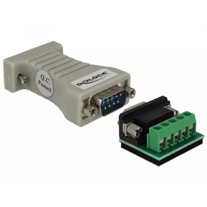 DeLOCK 62920 Conversor série de RS-232 DB9 fêmea para RS-422/485 DB9 macho, ESD 15 kV