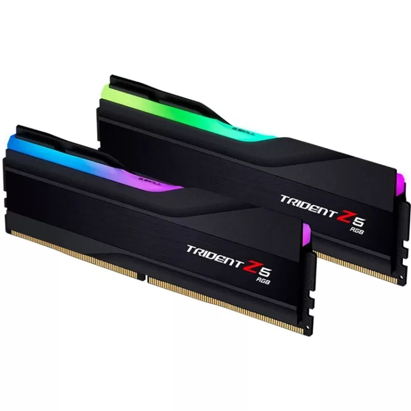 DIMM 32 GB DDR5-6400 (2x 16 GB) Dual-Kit, memória RAM preta, F5-6400J3039G16GX2-TZ5RK, Trident Z5 RGB, INTEL XMP