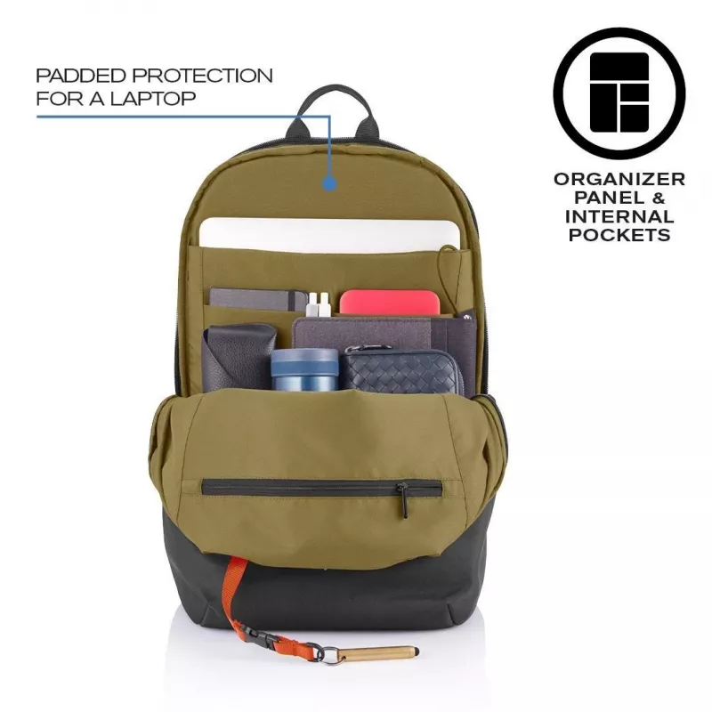 Mochila de lazer XDDESIGN Bobby Soft com compartimento para portátil de 15,6 polegadas, 16 l, PET, preto
