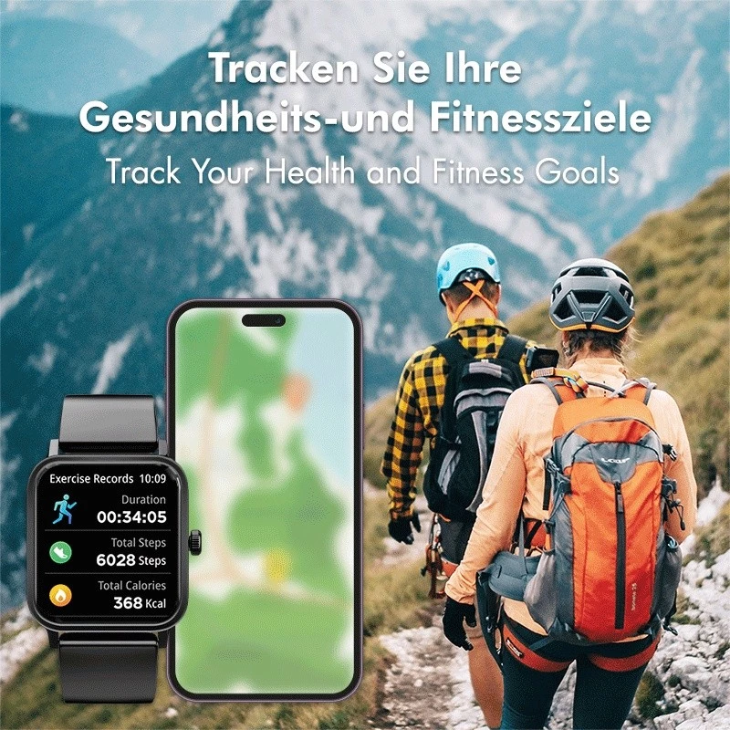 Smartwatch LCD, BT5.2 IP68, rosa