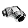 Conector de rosca Alphacool Eiszapfen 13mm HardTube 90° rotativo G1/4 - conexão angular para sistema de refrigeração líquida - cromado