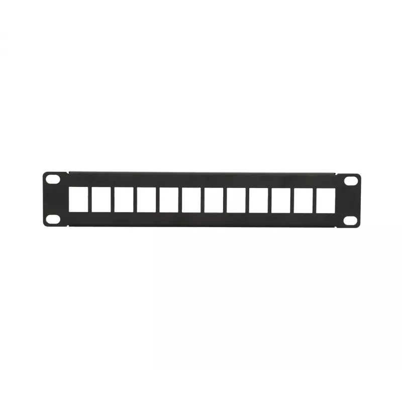 Patch panel Extralink 12 portas UTP caixa metálica 10 polegadas, preto