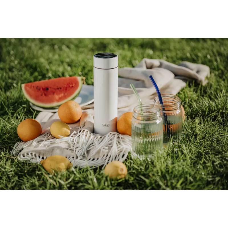Adler | Garrafa térmica | AD 4506w | Material aço inoxidável/silicone | Branco