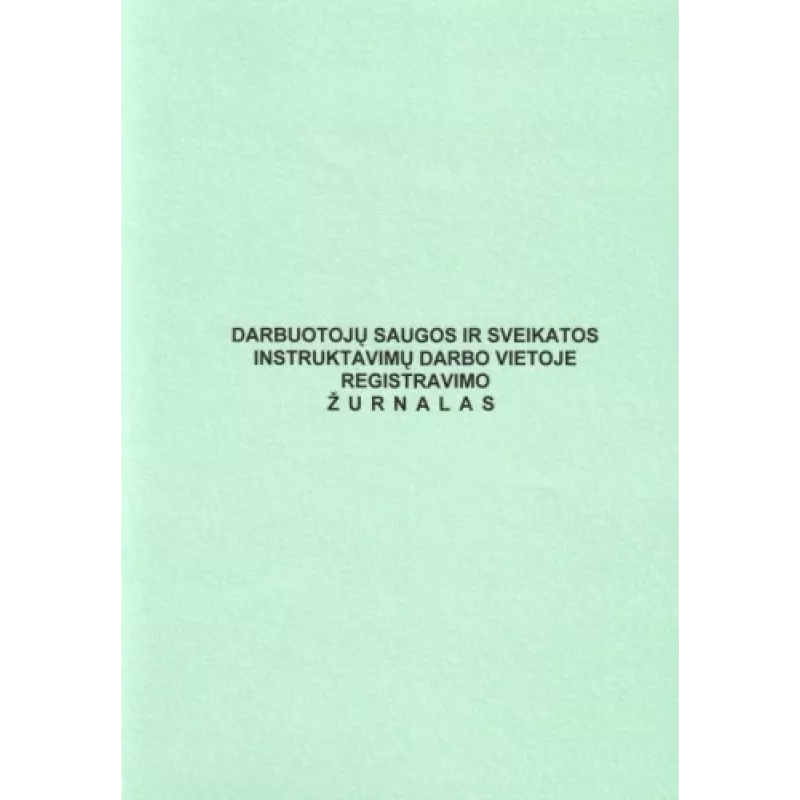 Livro de registo de instruções de segurança e saúde no trabalho, A4, 24 páginas (0720-024)
