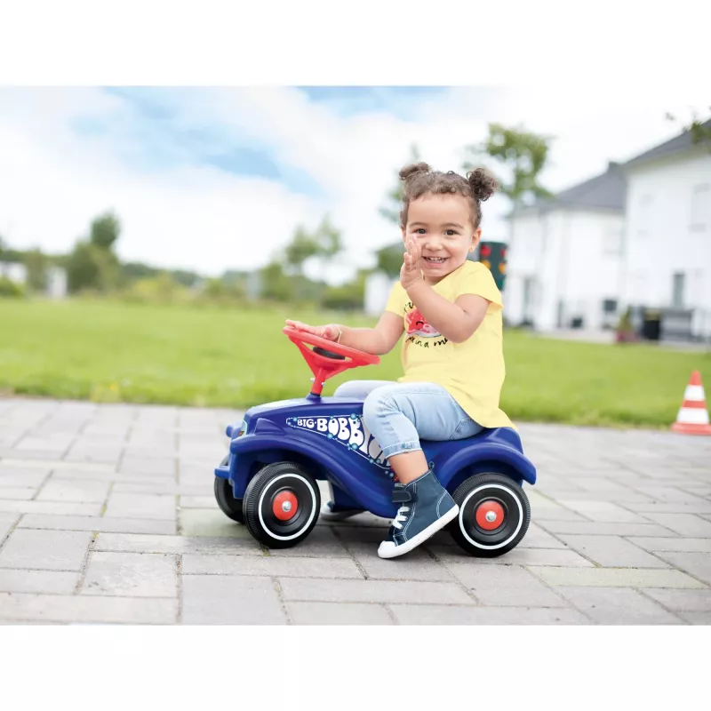 Carro de passeio Simba-Dickie BIG Bobby-Car, propulsão por empurrão, idade 1–5, 4 rodas, azul/vermelho